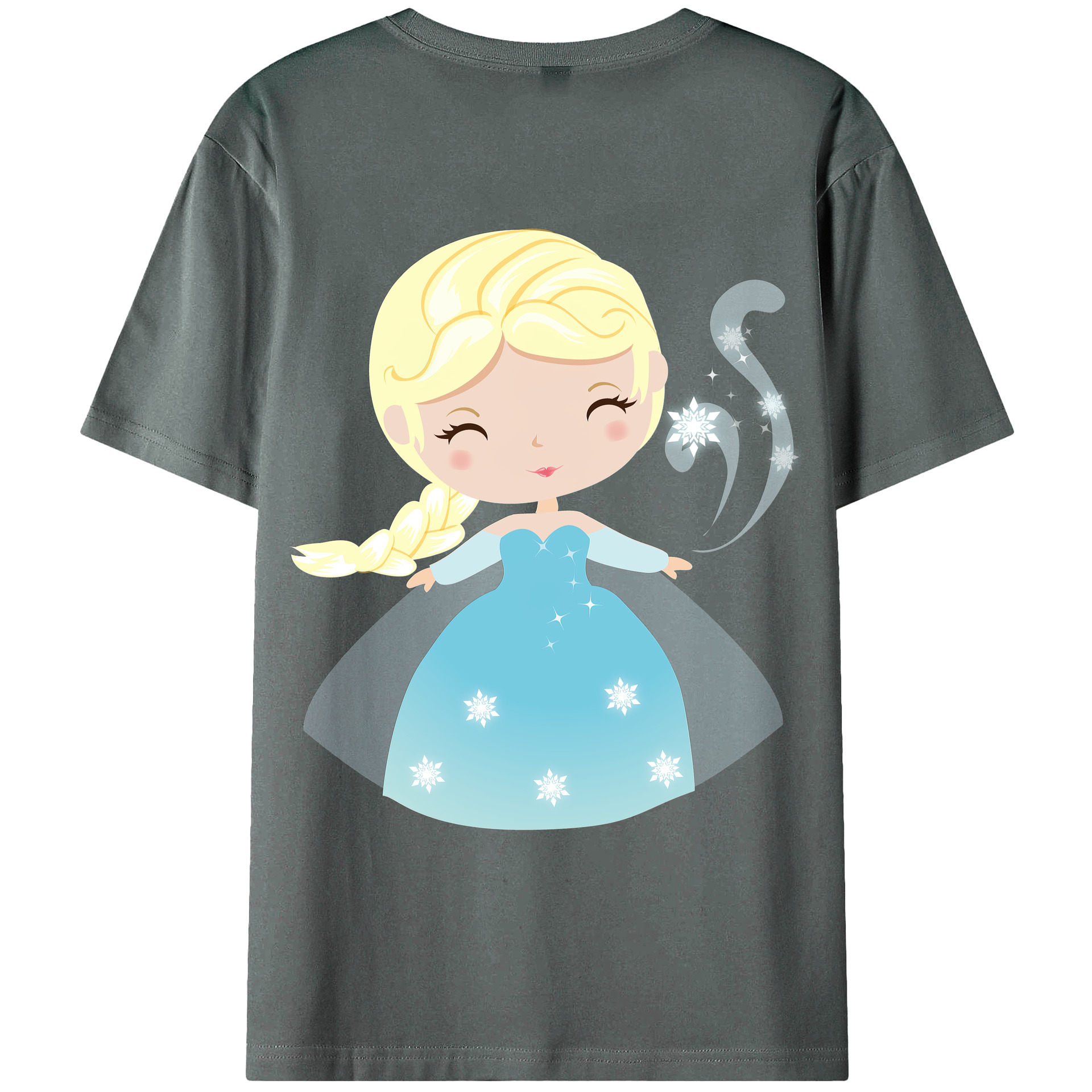 （画像用） アナと雪の女王 アンナ エルサ Frozen Anna Elsa 綿100％ メンズ半袖Tシャツ（バックプリント） 通気性
